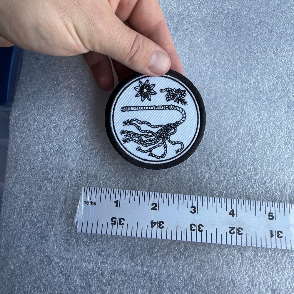 Round Patch Nautical Rope Star Flower 3 Inch Embroidered Emblem